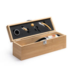 Estuche Bambú para Botella con Accesorios
