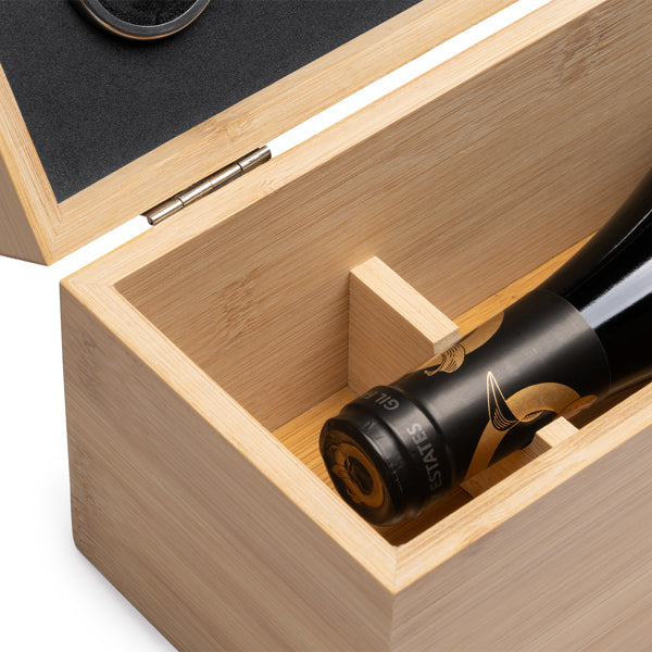 Estuche Bambú para Botella con Accesorios